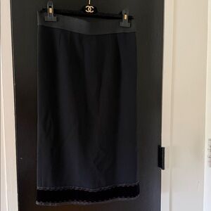 Dolce & Gabbana midi skirt with velvet trim new with tags